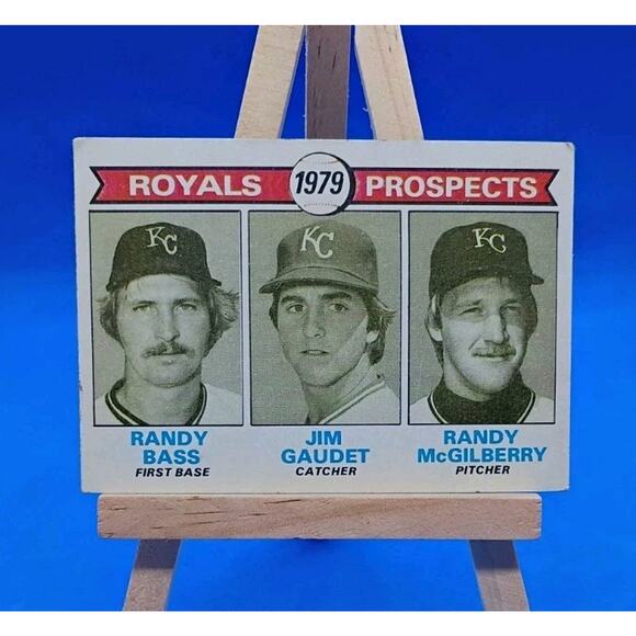 1979 Topps - 1979 Prospects Randy Bass, Randy McGilberry, Jim Gaudet #707 (RC) - Picture 1 of 4